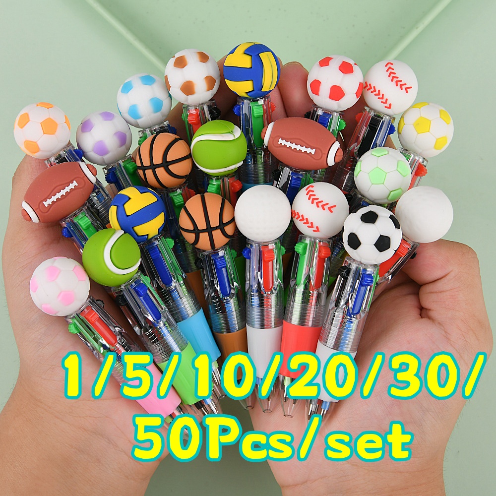 Rugby Training Ball - 1-50Pcs 4-in-1 Mini Sport Ball Pens